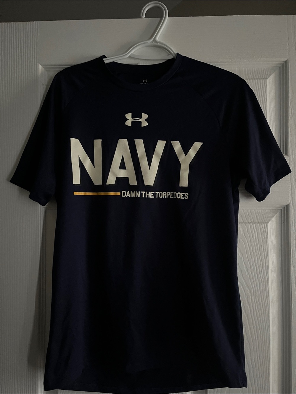 Under Armour Navy Graphic 'NAVY' Short Sleeve Performance Tee